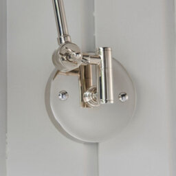 Luminosa Lighting Luminosa Lehal Dome Adjustable Arm Wall Lamp Polished Nickel Plate, Matt Black - thumbnail 6