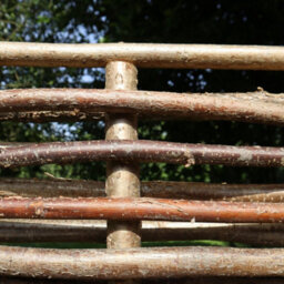 Woven Wood Top Bar Capped Hazel Hurdle Fence Panel Premium Weave - thumbnail 9
