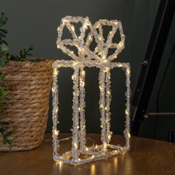 Samuel Alexander 22Cm Light Up Acrylic Christmas Present With 80 Warm White Leds - thumbnail 4