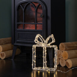 Samuel Alexander 22Cm Light Up Acrylic Christmas Present With 80 Warm White Leds - thumbnail 8