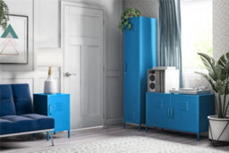Novogratz Dorel Home Cache Metal Locker With 2 Doors Blue - thumbnail 6