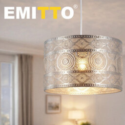 Emitto Ceiling Light Shade Moroccan Style Chrome Pendant Shade Lamp Decor - thumbnail 9
