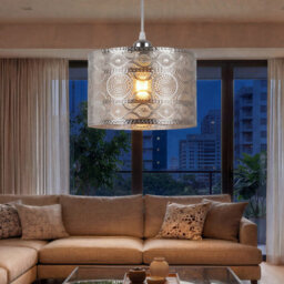 Emitto Ceiling Light Shade Moroccan Style Chrome Pendant Shade Lamp Decor - thumbnail 1