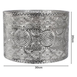 Emitto Ceiling Light Shade Moroccan Style Chrome Pendant Shade Lamp Decor - thumbnail 4
