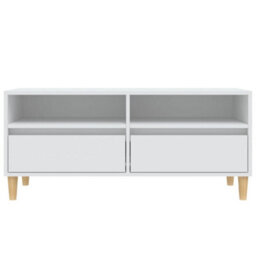Berkfield Classic Tv Cabinet White 100X34.5X44.5 Cm Engineered Wood - thumbnail 6