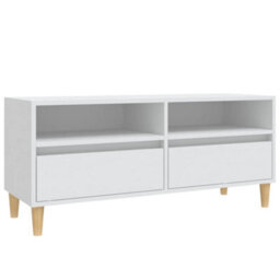 Berkfield Classic Tv Cabinet White 100X34.5X44.5 Cm Engineered Wood - thumbnail 1