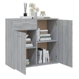 Berkfield Sideboard Grey Sonoma 80X36X75 Cm Engineered Wood - thumbnail 7