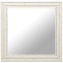 Deenz Square Shape Bold Frame Wall Hanging Mirror Bedroom, Hallway & Living Room Decor Clear Glass Reflection Easy Mounted Natural