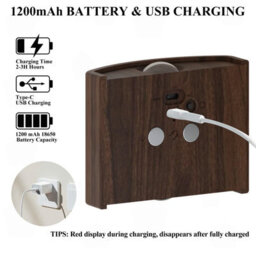 Amorly Wiring Free Rechargeable Wall Light, Wireless Bedside Ambience Night Lamp, Stairway Motion Sensor Light (Wood Grain) - thumbnail 2