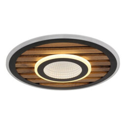 Luminosa Lighting Luminosa Woody 40Cm Integrated Led Semi Flush Ceiling Light Matt Black Led 3000K - thumbnail 5