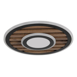 Luminosa Lighting Luminosa Woody 40Cm Integrated Led Semi Flush Ceiling Light Matt Black Led 3000K - thumbnail 2
