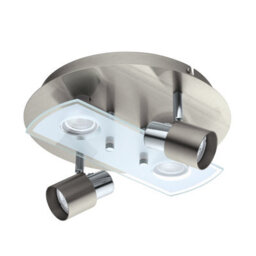 Eglo Pawedo Matt Nickel 4 Bulb Ceiling Spotlight Gu10 Three Stage Dimmable Warm White 3000K