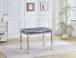 Furnizone UK Onyx 4-Seater Grey Marble-Effect Ceramic Extending Dining Table And 4 Vienna Black Faux Leather Chairs - thumbnail 5