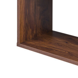 Beliani 6-Tier Bookcase Dark Brown Melamine Open Back, Irregular Design, W70 X D24 X H191Cm - thumbnail 5