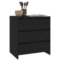Berkfield Sturdy Sideboard Black 70X41X75 Cm Engineered Wood - thumbnail 7