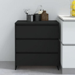 Berkfield Sturdy Sideboard Black 70X41X75 Cm Engineered Wood - thumbnail 2