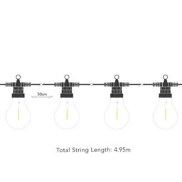 The Solar Centre Edinburgh Usb Solar Festoon Lights (Set Of 10) With Leaf Panel - thumbnail 4