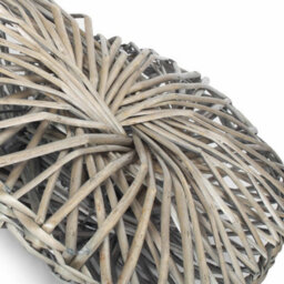Red Hamper H183 Wicker Medium Heart Wreath Grey Wash Finish - thumbnail 2