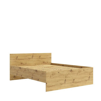 Arte Maxione Mx-04 Bed Frame Eu King - Oak Artisan, Warm Woodgrain Platform Bed - image 1