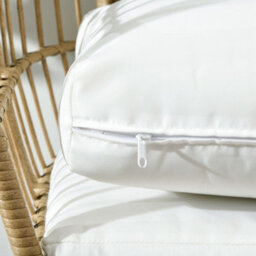 Outsunny Pe Rattan Egg Chair W/ Padded Cushions For Garden, Khaki - thumbnail 9