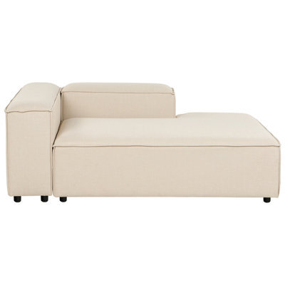 Beliani Left-Hand Chaise Longue Ardal Fabric Beige - image 1