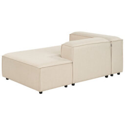 Beliani Left-Hand Chaise Longue Ardal Fabric Beige - thumbnail 7