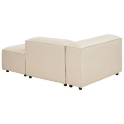 Beliani Left-Hand Chaise Longue Ardal Fabric Beige - thumbnail 6