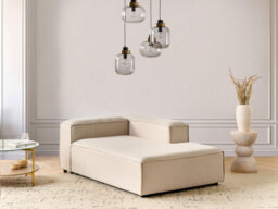 Beliani Left-Hand Chaise Longue Ardal Fabric Beige - thumbnail 2