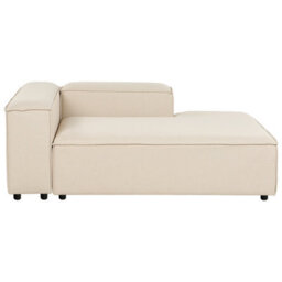 Beliani Left-Hand Chaise Longue Ardal Fabric Beige - thumbnail 1
