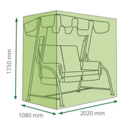 Netagon Garden Water Resistant Outdoor 2 Seater Swing Bench Seat Chair Cover In Green - thumbnail 2