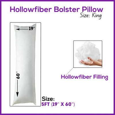 CHILIMILII Hollowfiber Bolster Pillows Orthopaedic Pregnancy Maternity Full Body Support Long Cushions