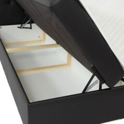 Luanda 180 And 200 Functional Bedroom Bed With Bonell Springs And Integrated Storage Light Grey - thumbnail 4