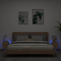 Walplus Tv Wall Cabinets With Led Lights 2 Pcs Sonoma Oak 30.5X35X30 Cm - thumbnail 3