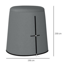 Outsunny Hanging Egg Chair Cover Swing Chair Cover Waterproof, 196 X 230 Cm - thumbnail 3
