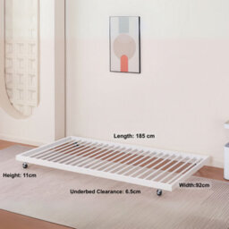 Reinforced Beds Walton Trundle Bed In White With Memory Foam Mattress - thumbnail 3