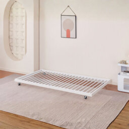 Reinforced Beds Walton Trundle Bed In White With Memory Foam Mattress - thumbnail 2