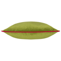 furn. Furn Meridian Velvet Piped Polyester Filled Cushion, Lime/hot Pink, 55 X 55Cm - thumbnail 2
