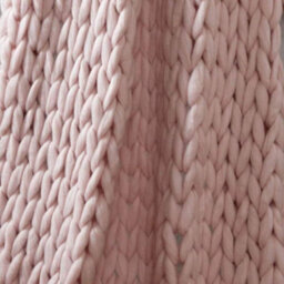Smart Living Chunky Hand Knitted Soft & Cosy Throw Blanket 120X150 Cm Blush Pink - thumbnail 2