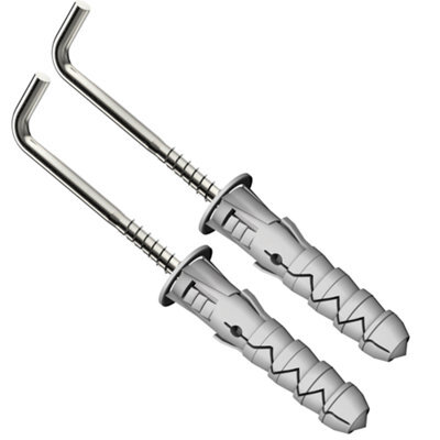 DIYUK Hooks For Hanging L Shape With Plug M12X60mm ( Pack Of: 50 ) Square Screws Hook Wall Hanger - image 1