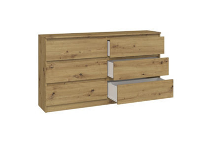 M6 140 Malwa Large Chest Of Drawers Artisan Oak - image 1