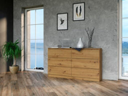 M6 140 Malwa Large Chest Of Drawers Artisan Oak - thumbnail 2