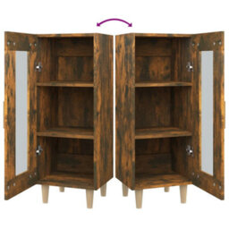 Berkfield Sideboard Smoked Oak 34.5X34X90 Cm Engineered Wood - thumbnail 9
