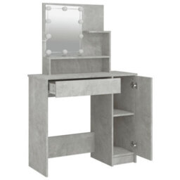 Walplus Dressing Table With Led Concrete Grey 86.5X35X136 Cm - thumbnail 4