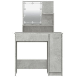 Walplus Dressing Table With Led Concrete Grey 86.5X35X136 Cm - thumbnail 5