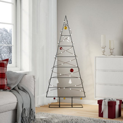Berkfield Metal Christmas Tree For Decoration Black 150 Cm - image 1