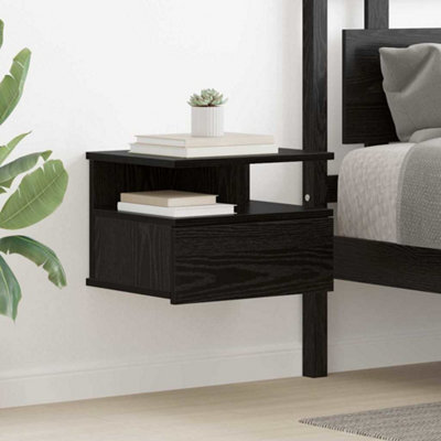 Berkfield Floating Nightstand Black Oak 40X31X27 Cm Engineered Wood - image 1