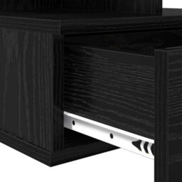 Berkfield Floating Nightstand Black Oak 40X31X27 Cm Engineered Wood - thumbnail 9