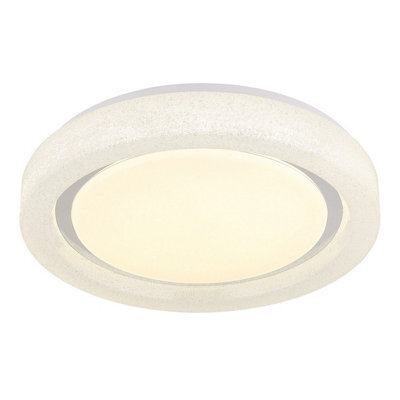 Luminosa Lighting Luminosa Marcia Round Decorative Flush Ceiling Light White Led 4000K - image 1