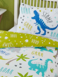 Roarsome Dinosaur Single Duvet Cover And Pillowcase Set - thumbnail 2