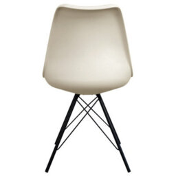 Fusion Living Soho Vanilla Plastic Dining Chair With Black Metal Legs - thumbnail 4